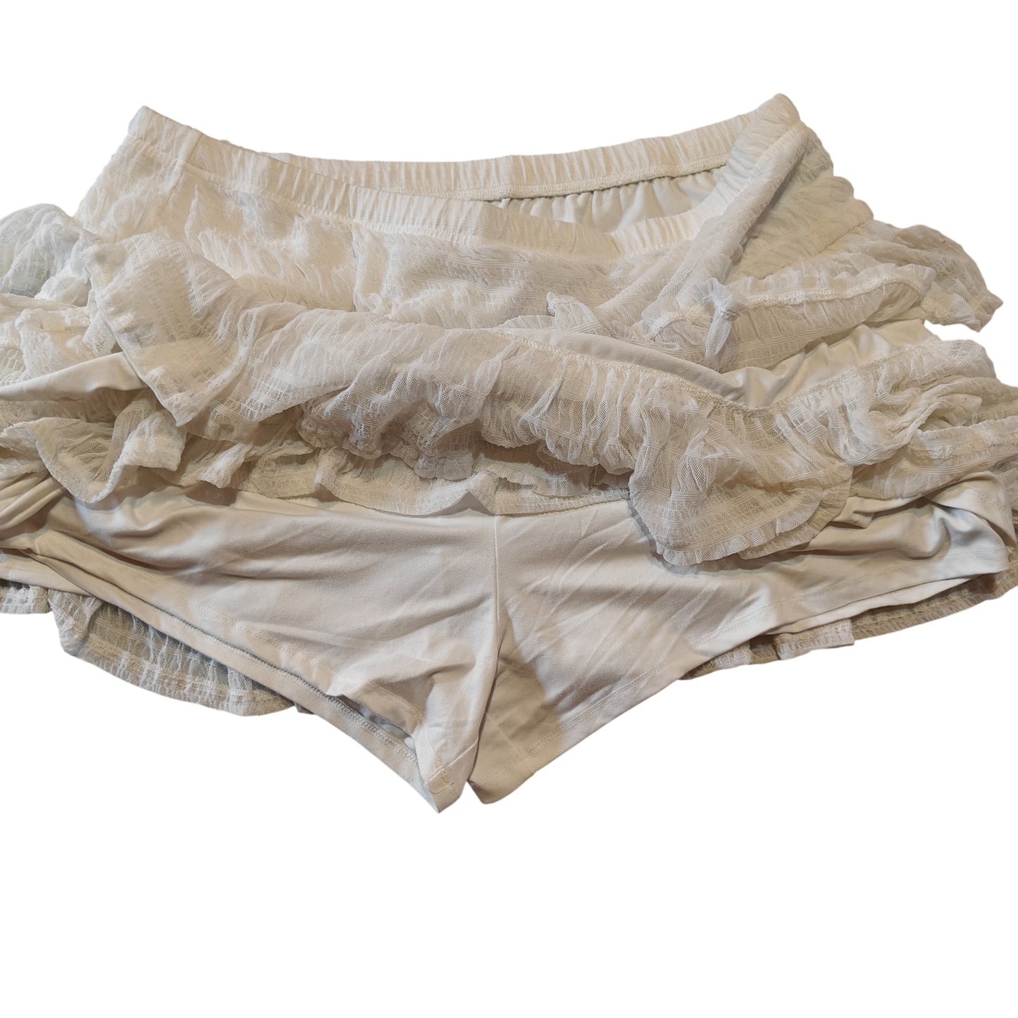 Tiered Ruffle Mini Skirt with Shorts