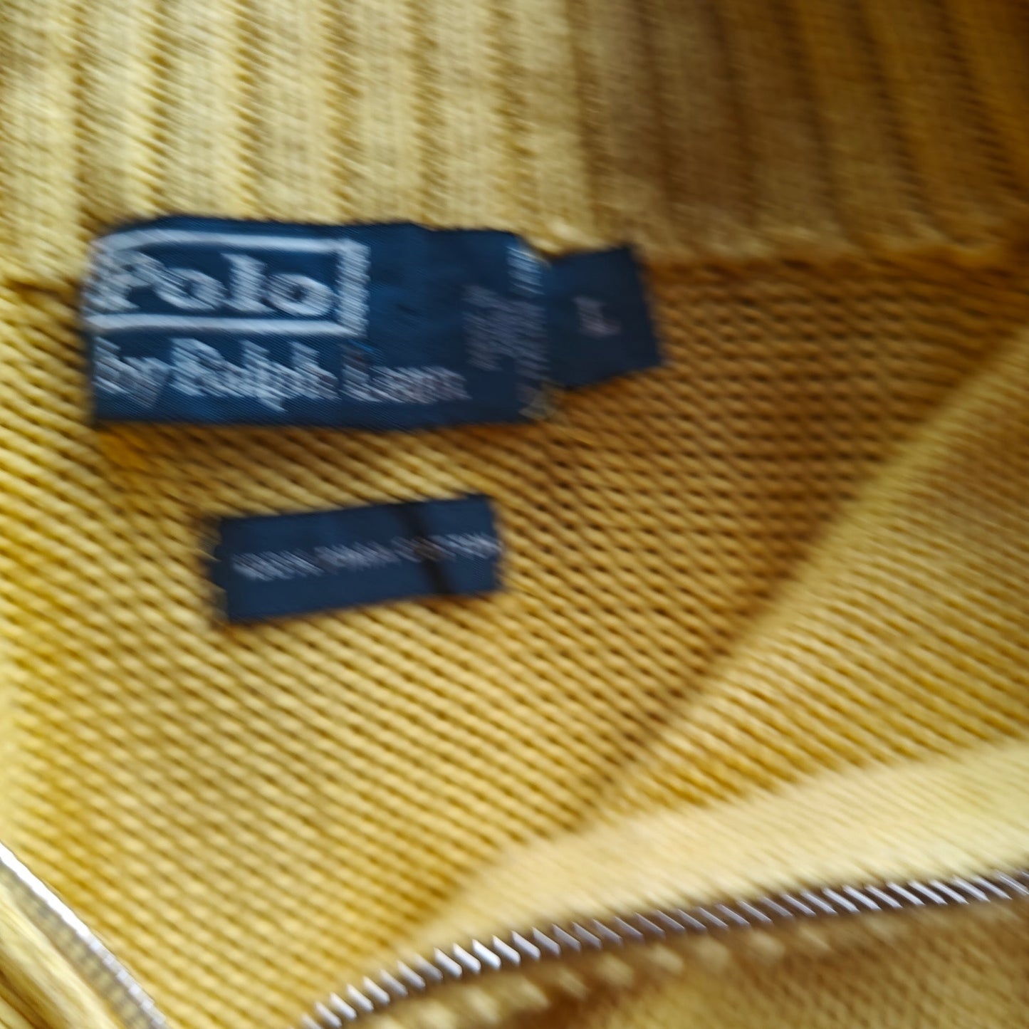 Yellow Quarter Zip Cotton Sweater