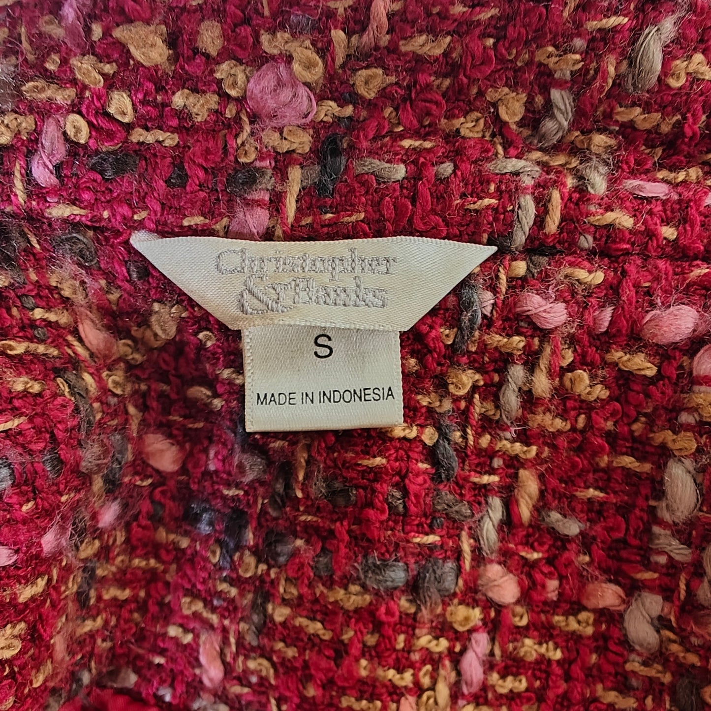 Red Tweed Boucle Jacket