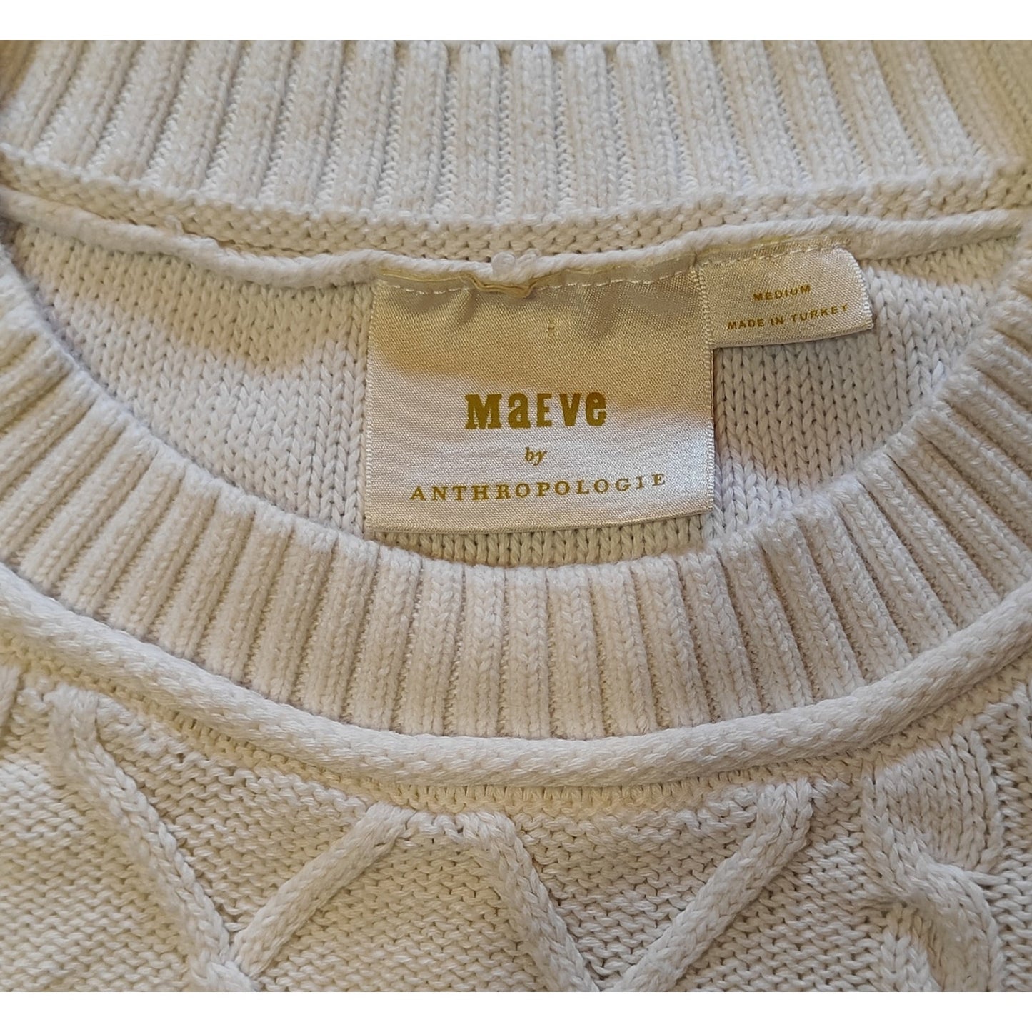 Cream Cable Knit Sweater Vest
