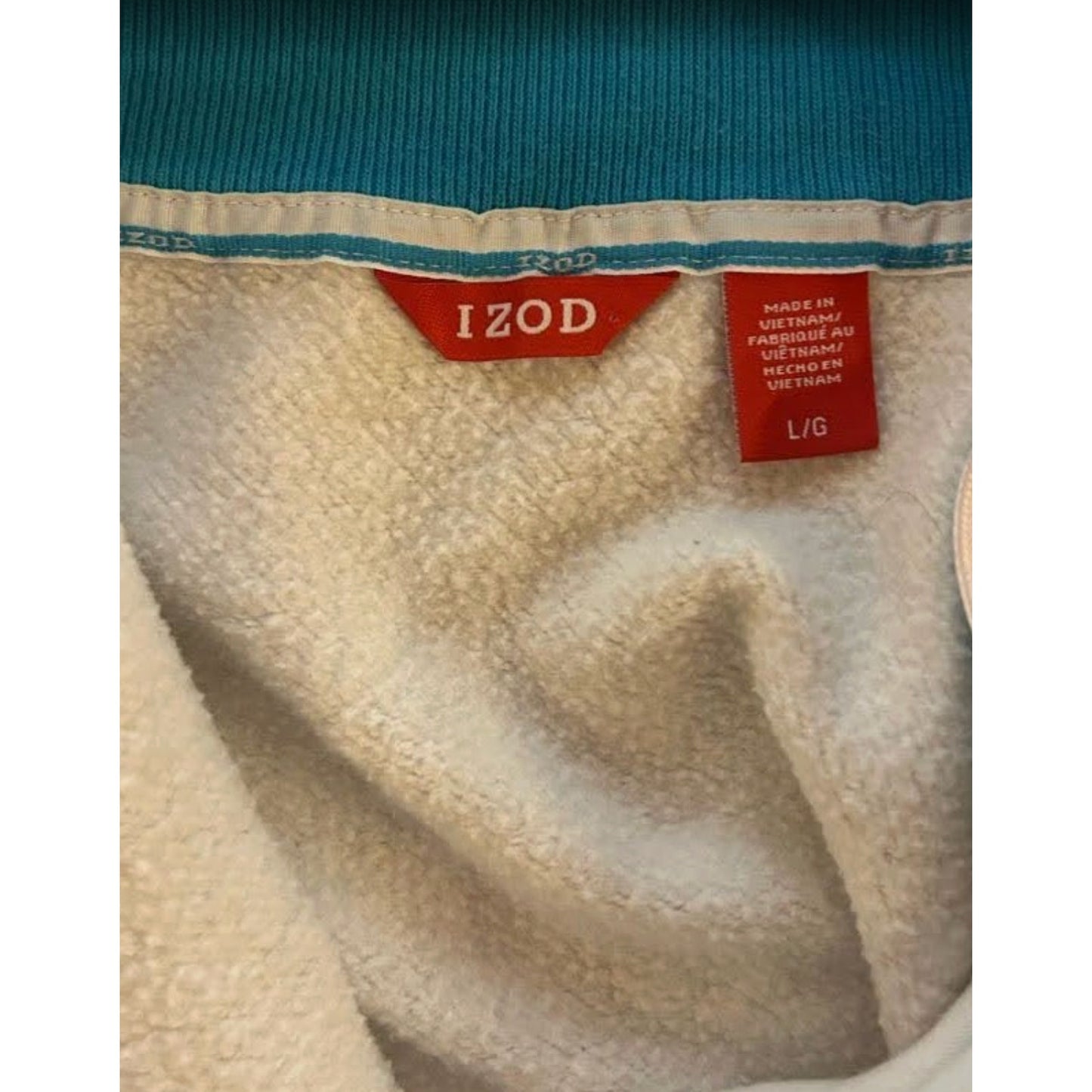 Cream Quarter Zip Fleece Pullover