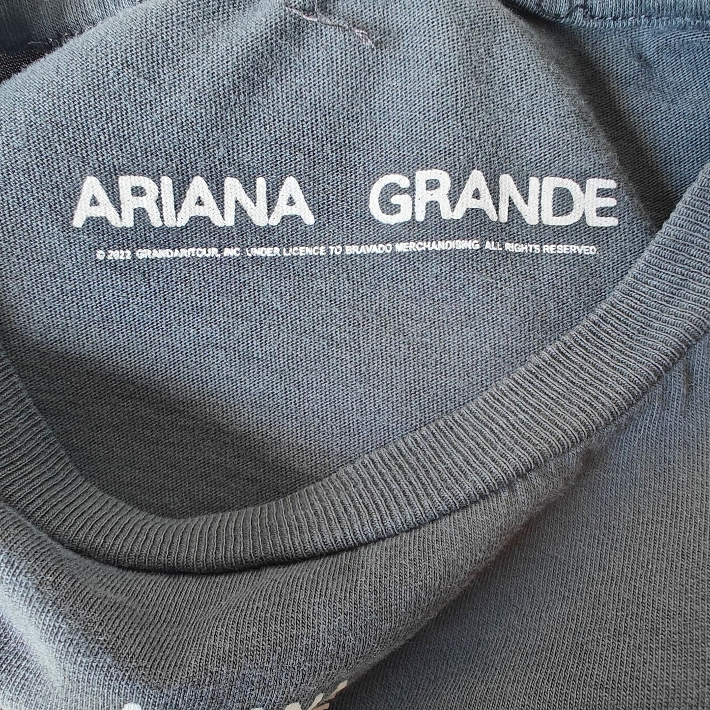 Gray Ariana Grande Graphic Crop Tee