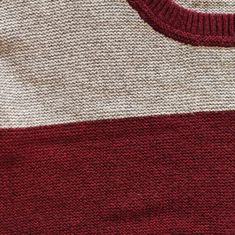 Burgundy Colorblock Sweater