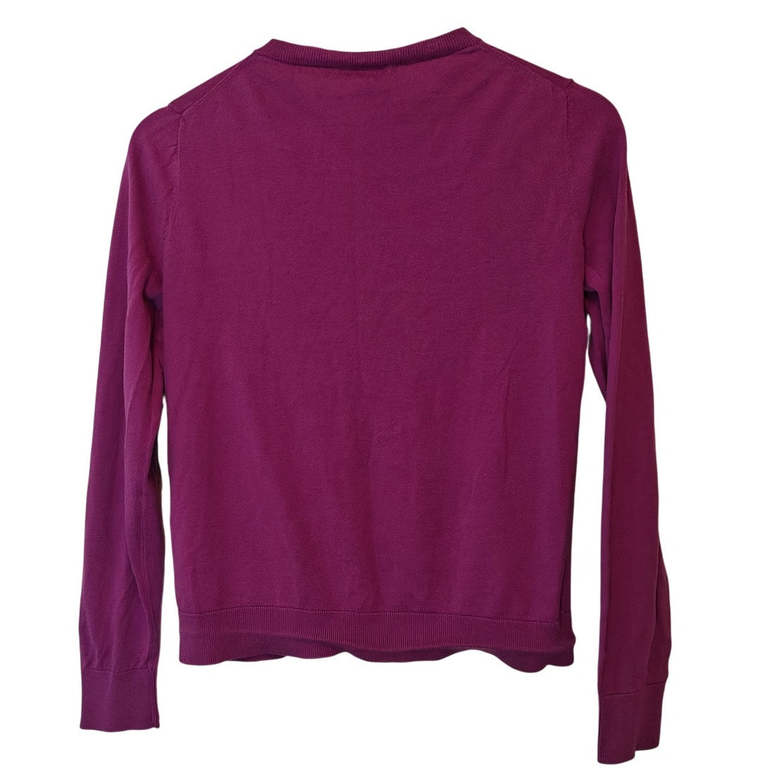 Caryn Purple Cardigan Sweater