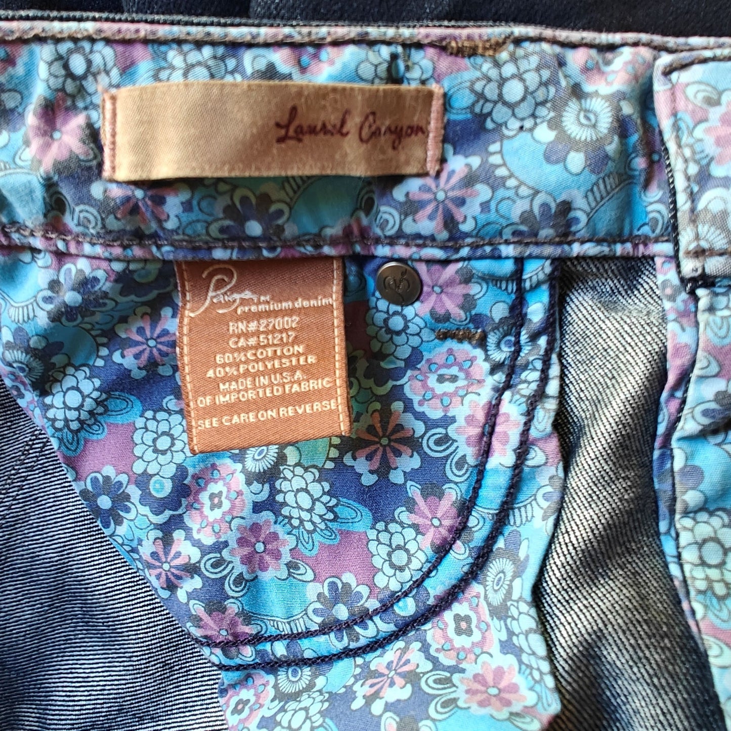 Paige Laurel Canyon Petite Jeans Womens 30 Bootcut Dark Wash NWT