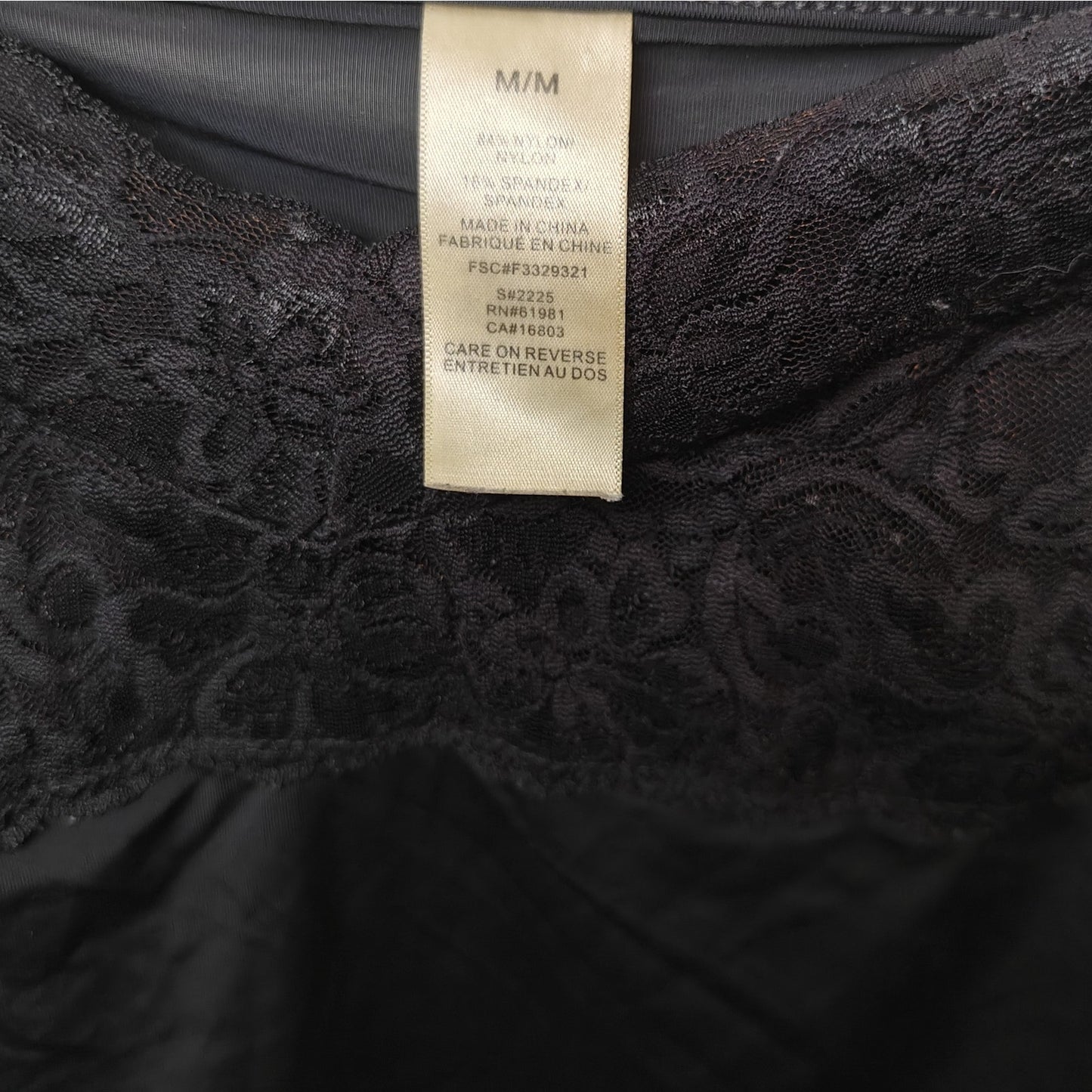 Black Lace Trim Camisole