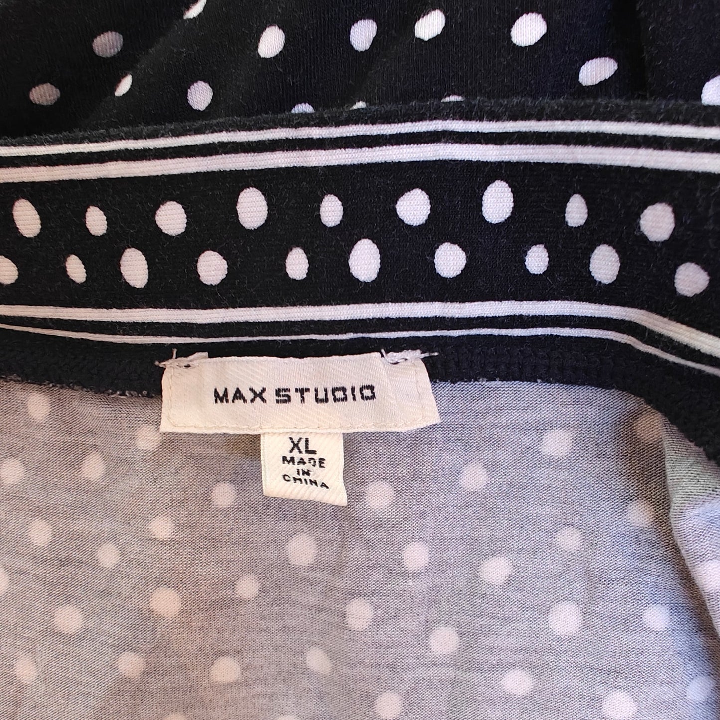 Polka Dot Maxi Skirt with High Low Hem