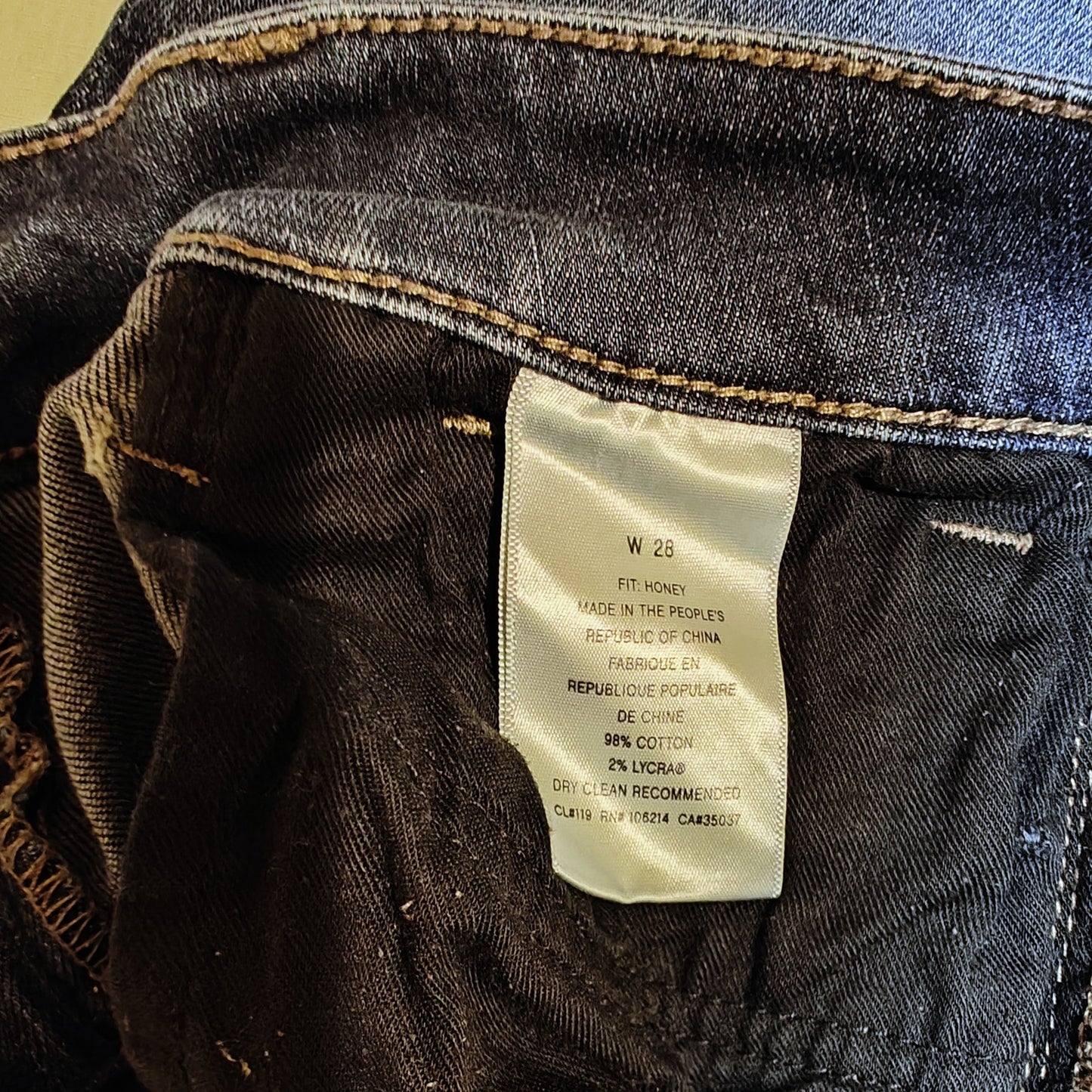 Honey Dark Wash Bootcut High Rise Jeans