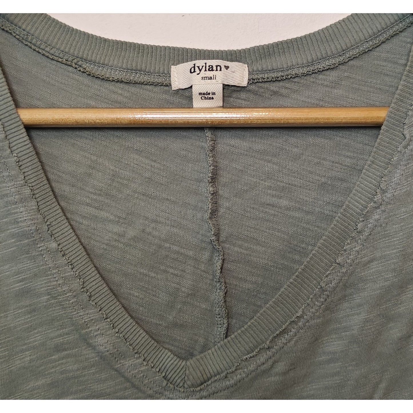 Green Slub V Neck Tank Top