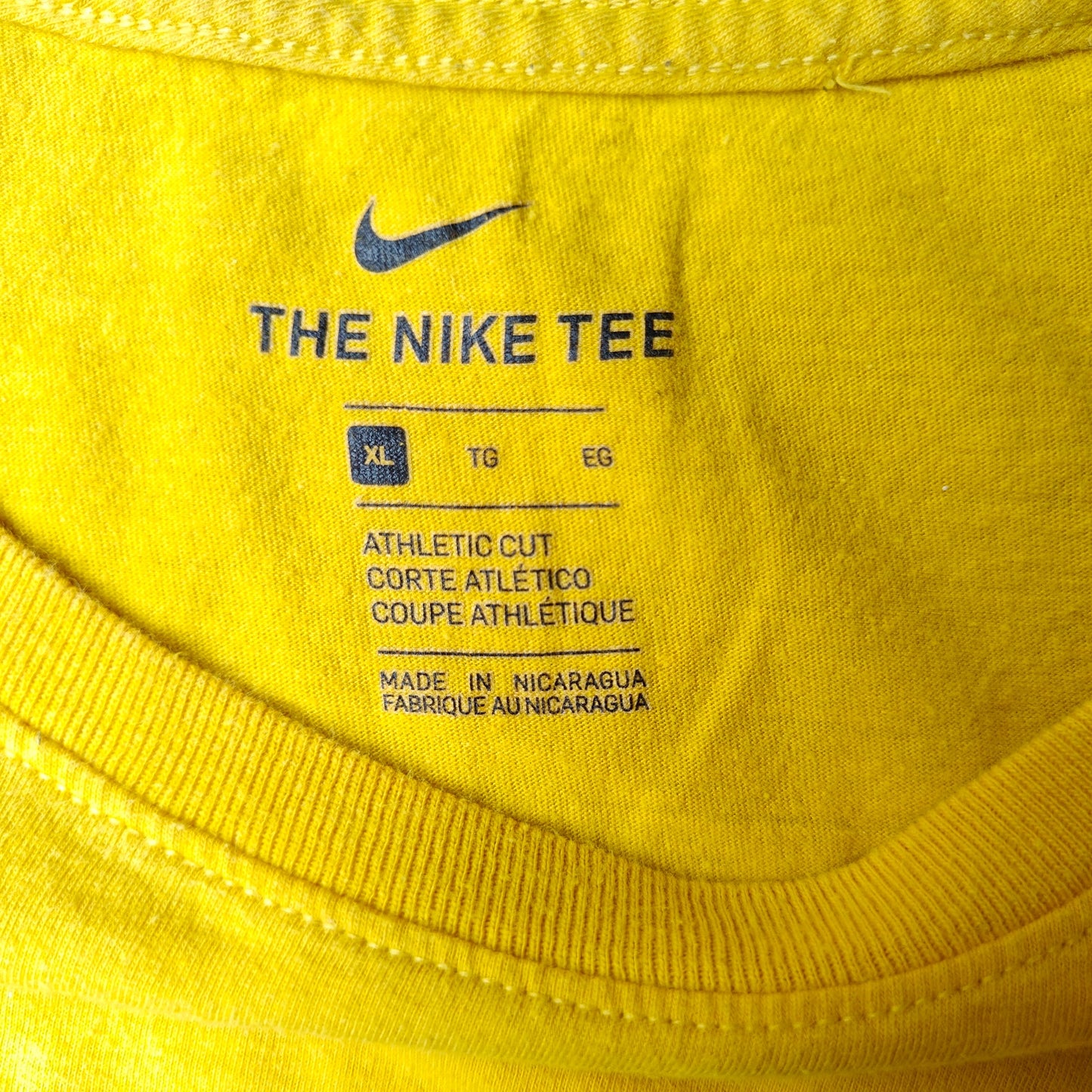 Yellow Long Sleeve T-Shirt With Minimalist Faded Logo