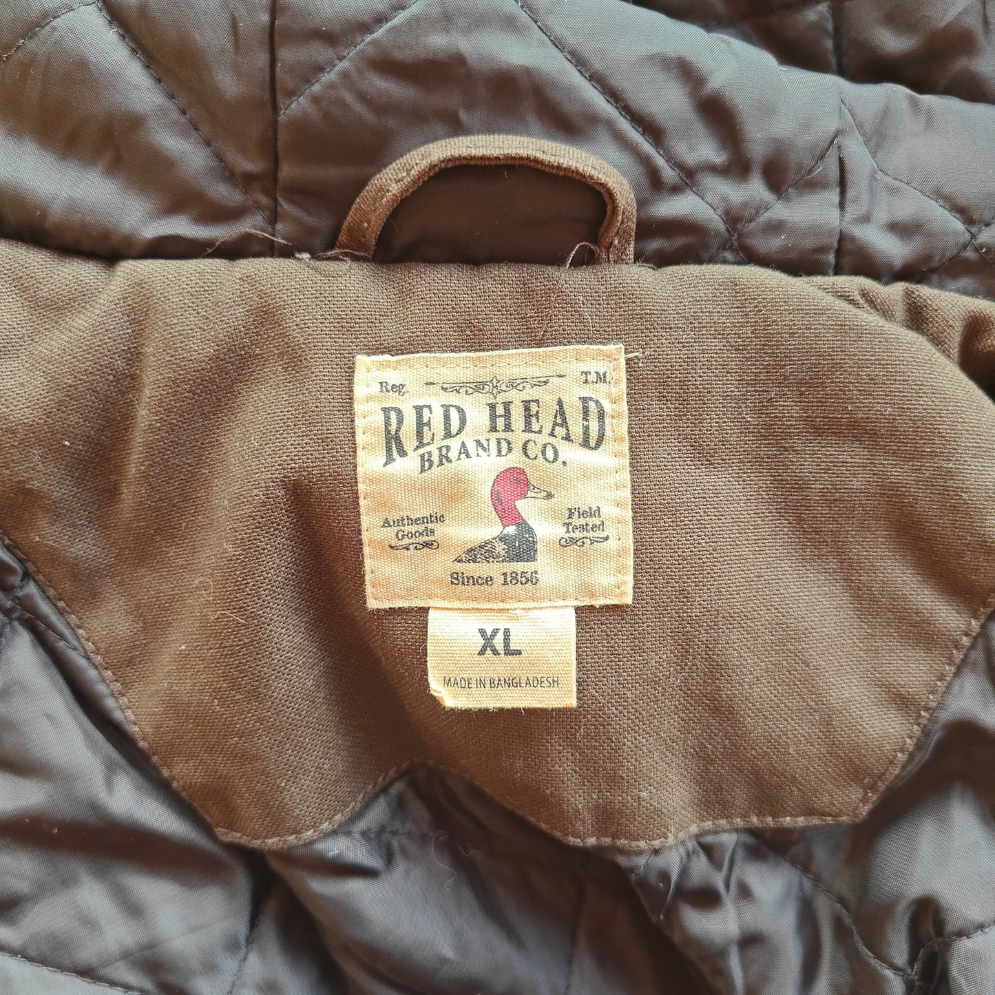 Brown Hooded and Quilted Workwear Jacket