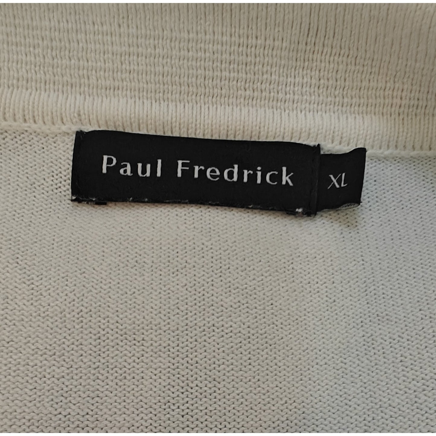 Cream Knit Short Sleeve Polo Shirt
