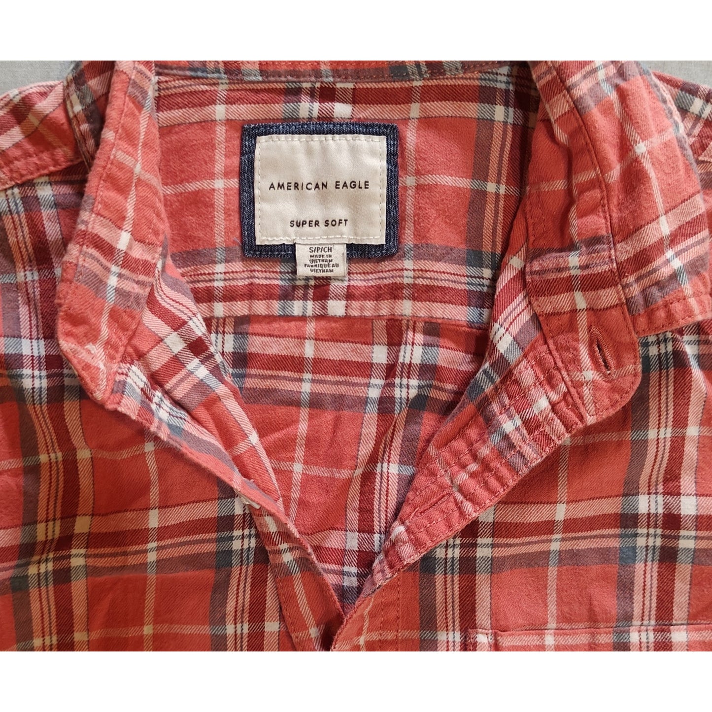 Super Soft Red Plaid Button Down Shirt