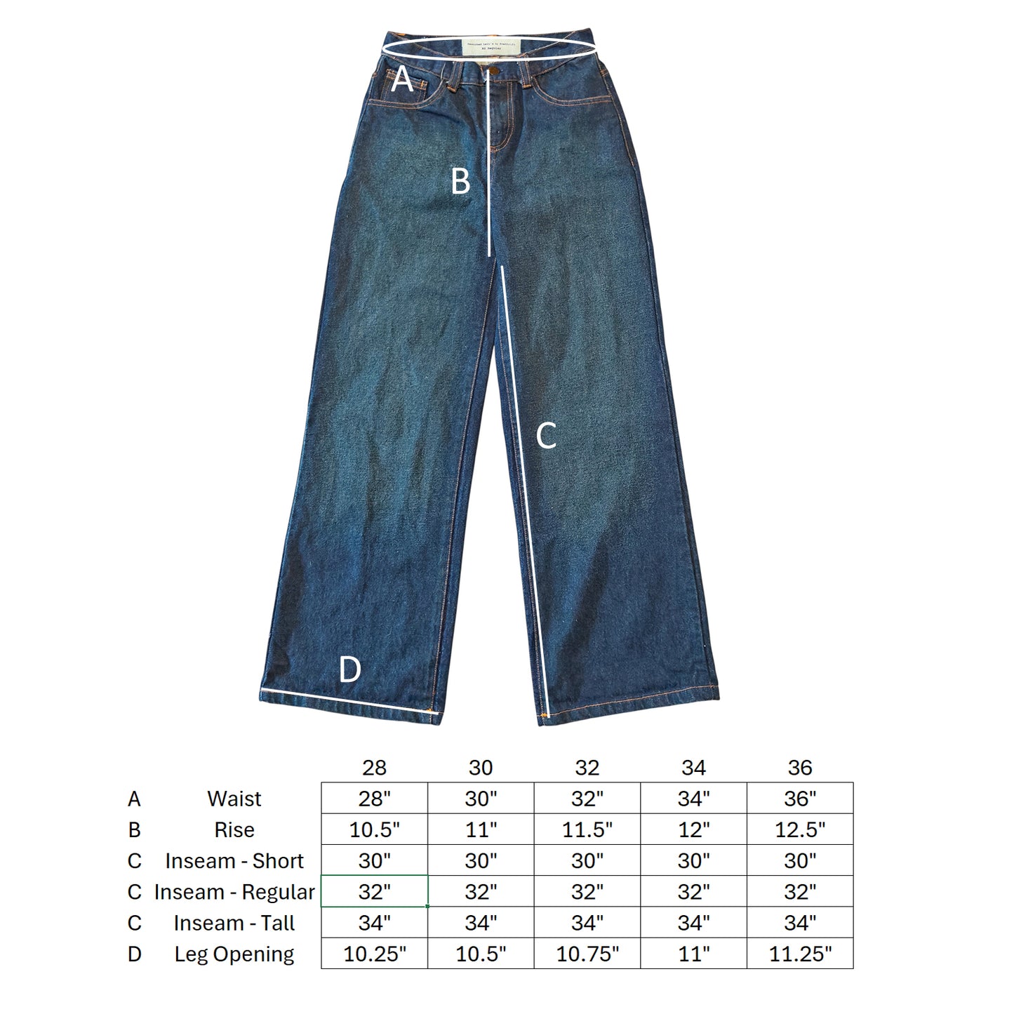 Levi's Reworked Men's Medium Blue Wide Leg Jeans