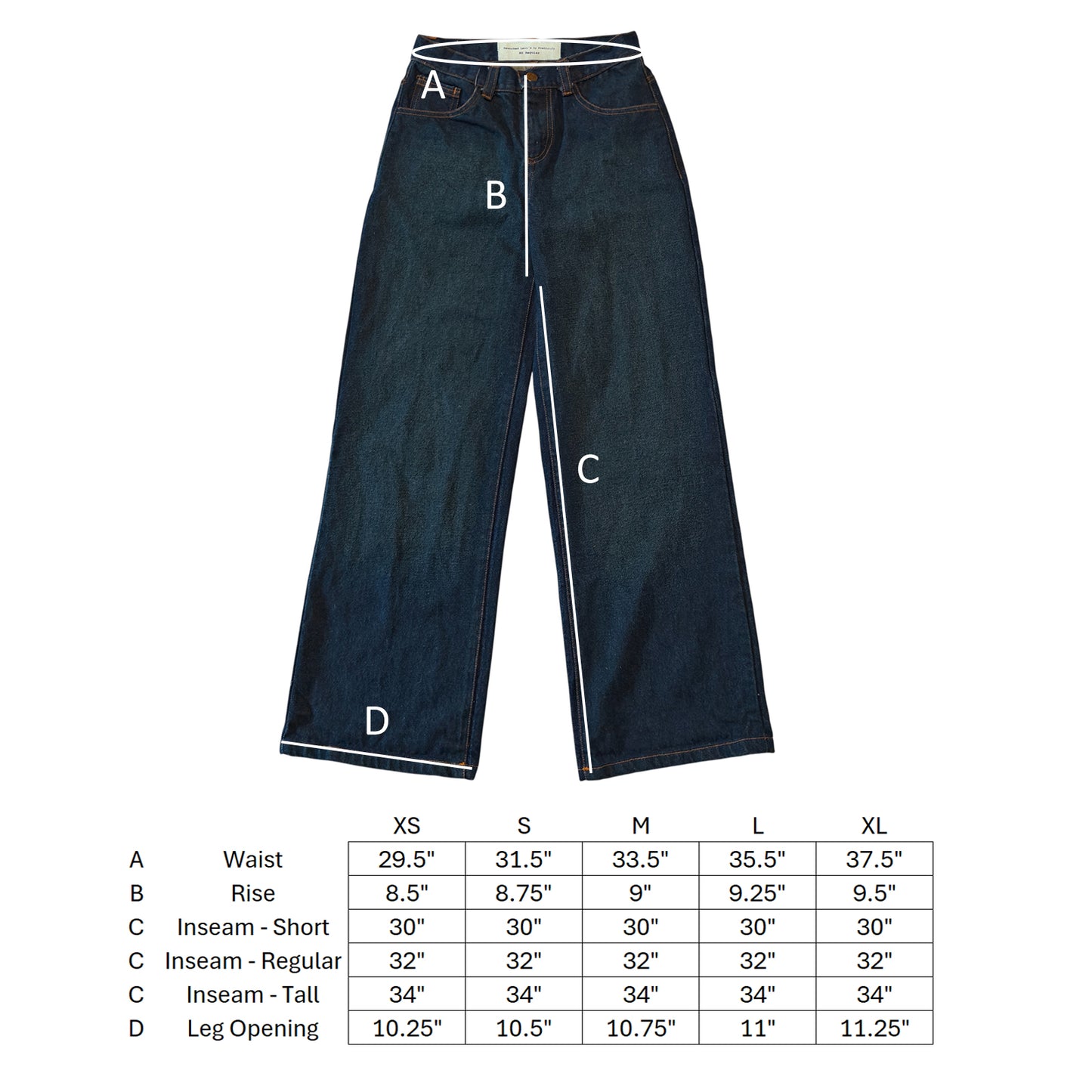 Levi's Reworked Women's Dark Blue Wide Leg Jeans