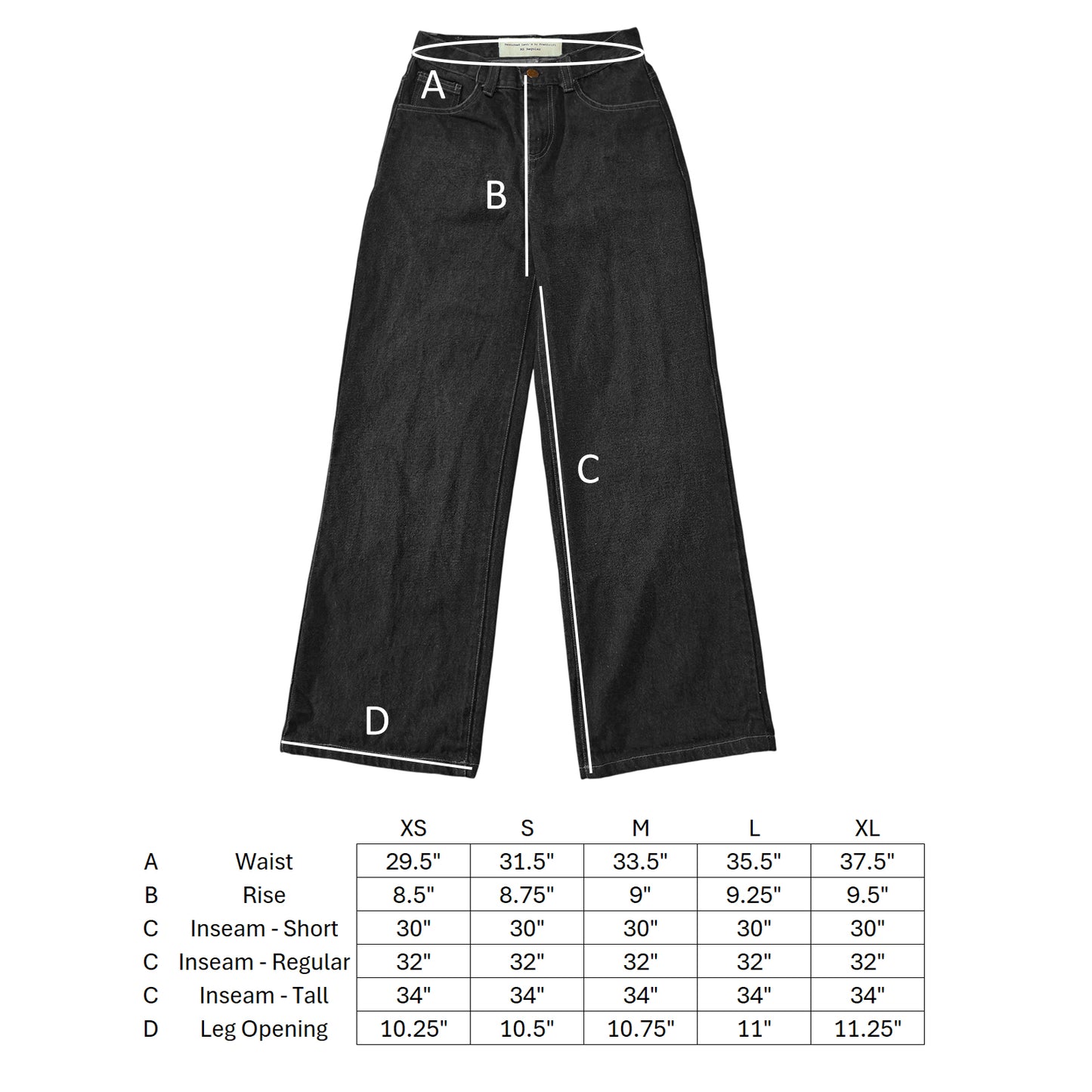 Levi's Reworked Women's Black Wide Leg Jeans