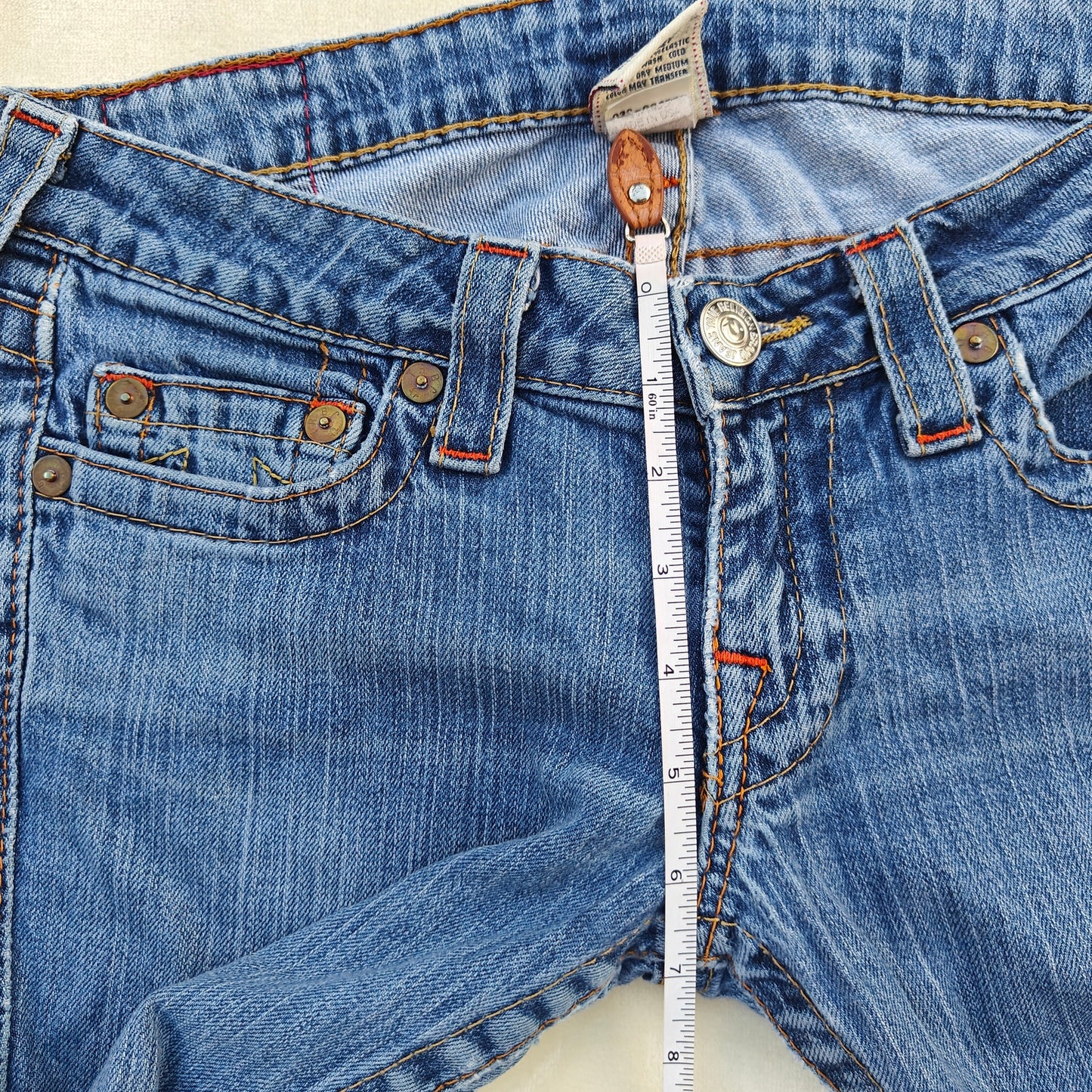Mid Rise Straight Leg Medium Wash Jeans
