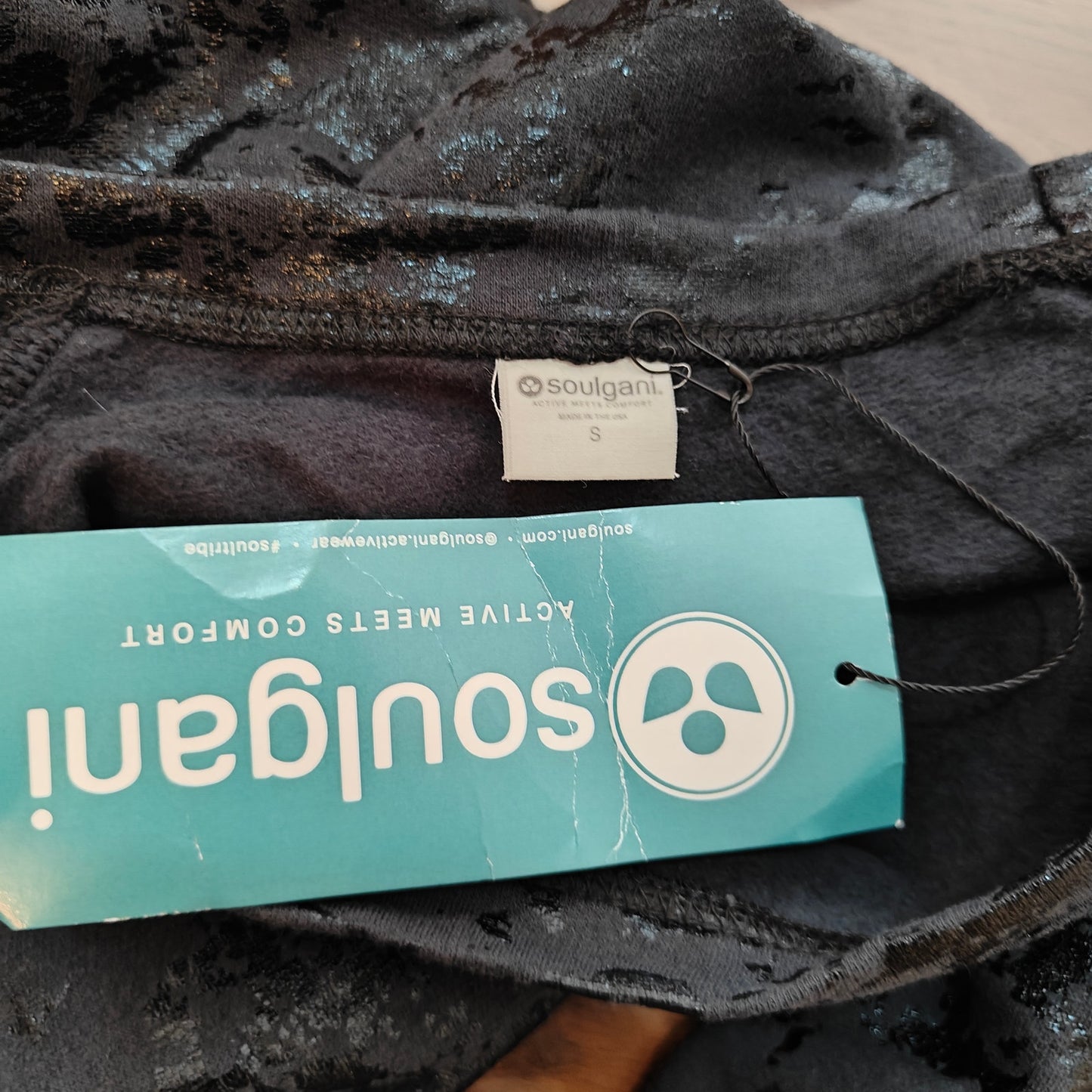Gray Foil Print Sweatshirt