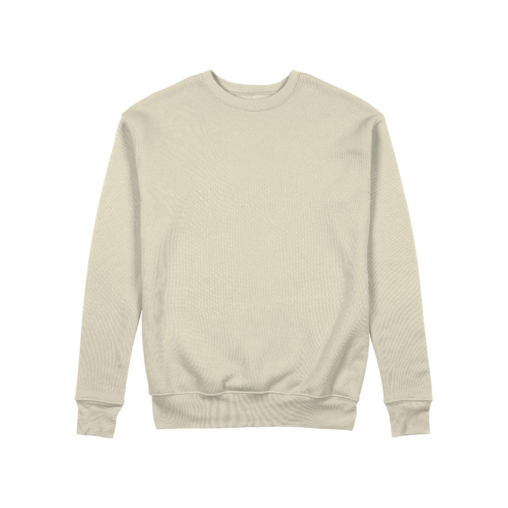 Cream Lightweight Sponge Fleece Crewneck