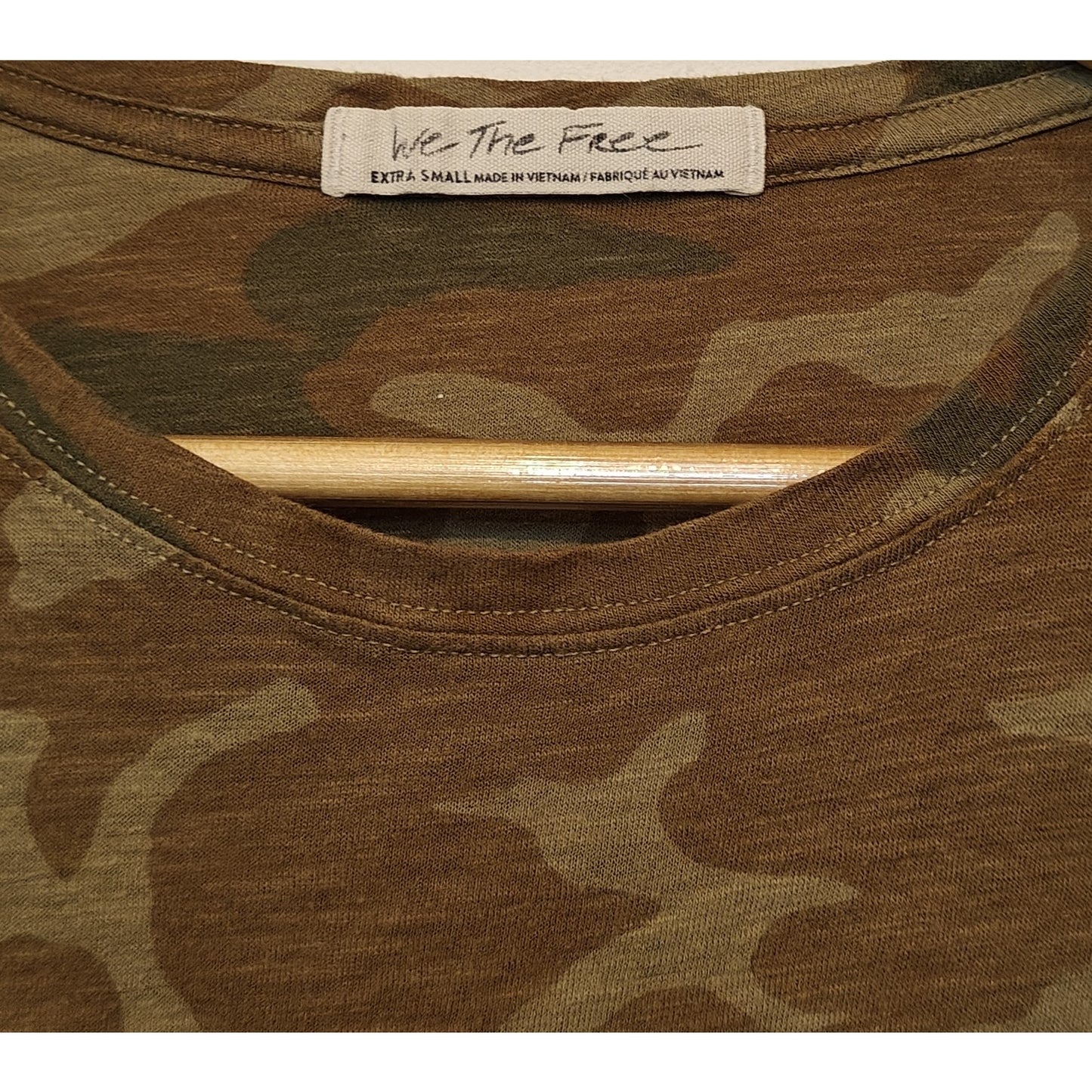 Camo Tee With Blue Bandana Sleeves