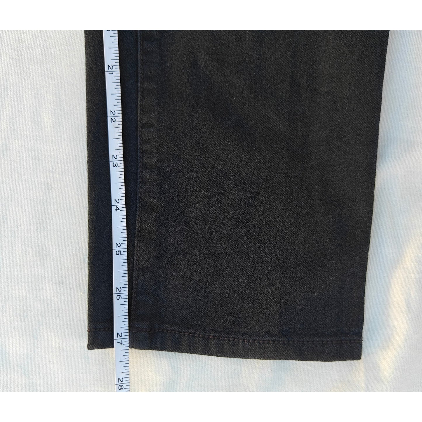 Black Straight Leg Mid Rise Jeans