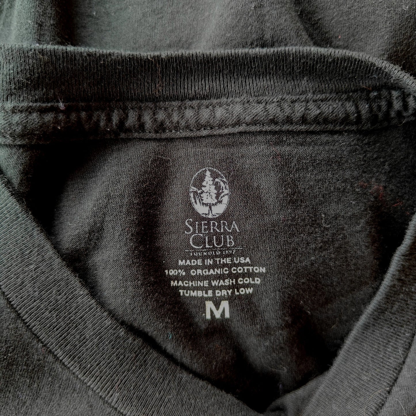 Black Graphic Tee with Sierra Club Logo