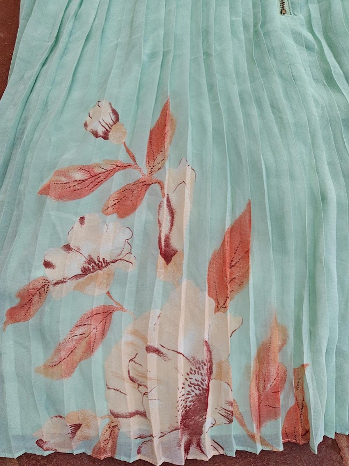 Mint Pleated Mini Dress