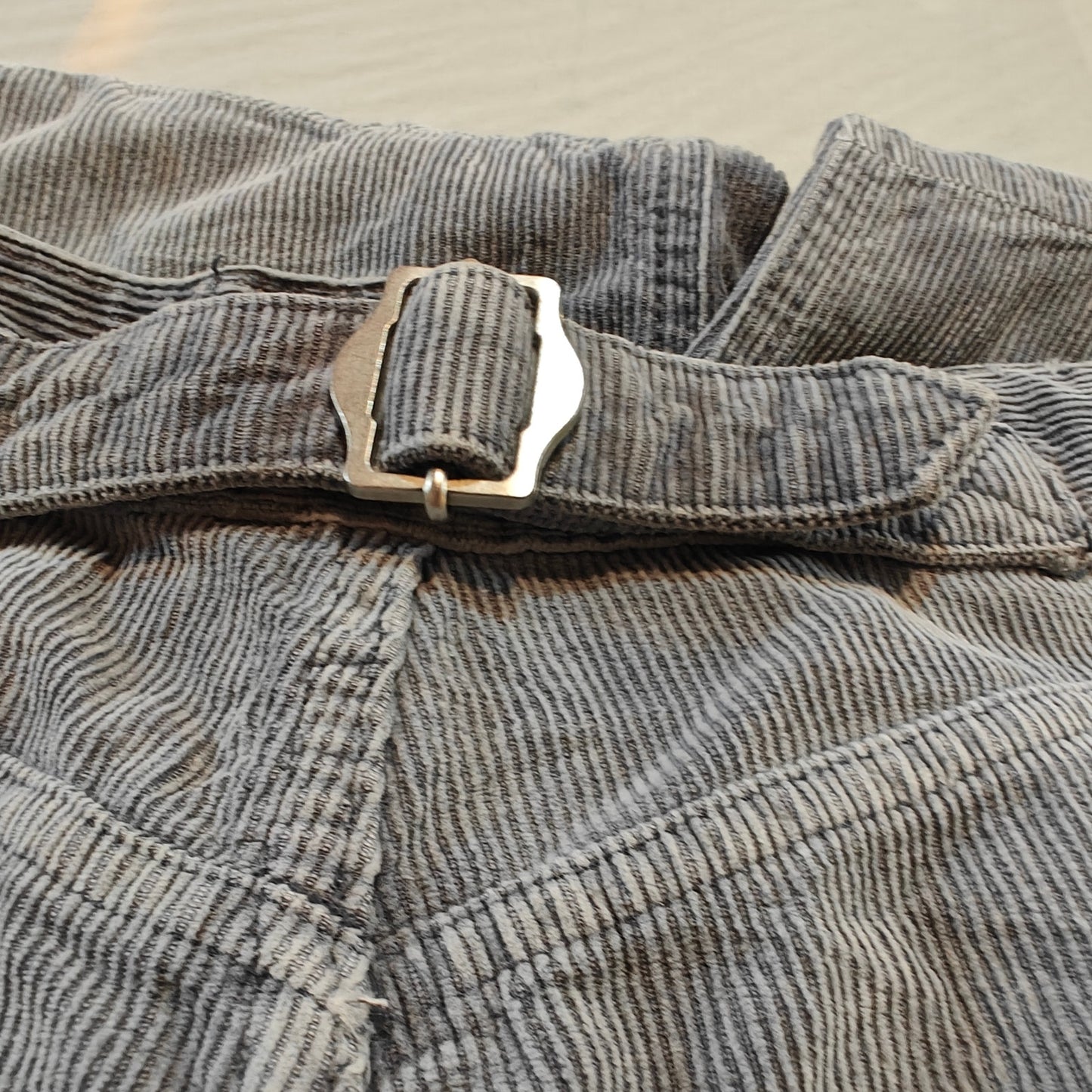 Gray Corduroy Wide Leg Pants