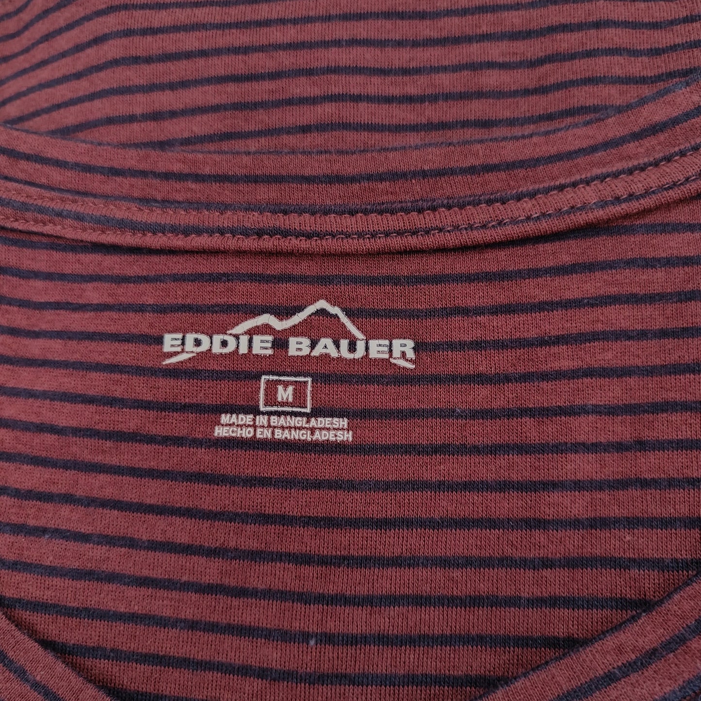 Red Navy Stripe V-Neck Long Sleeve Top