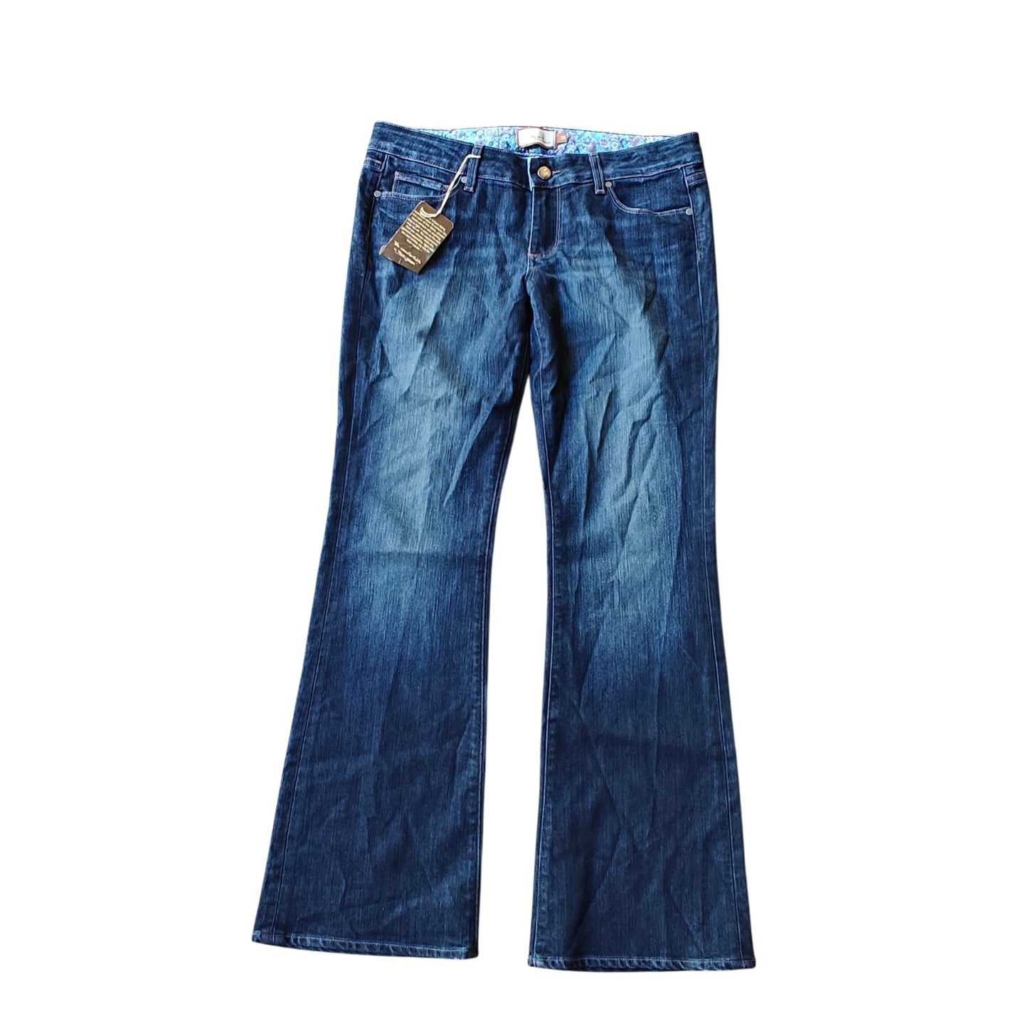 Paige Laurel Canyon Petite Jeans Womens 30 Bootcut Dark Wash NWT