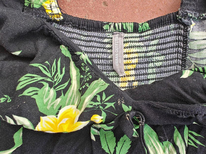 Black Cassia Floral Mini Dress