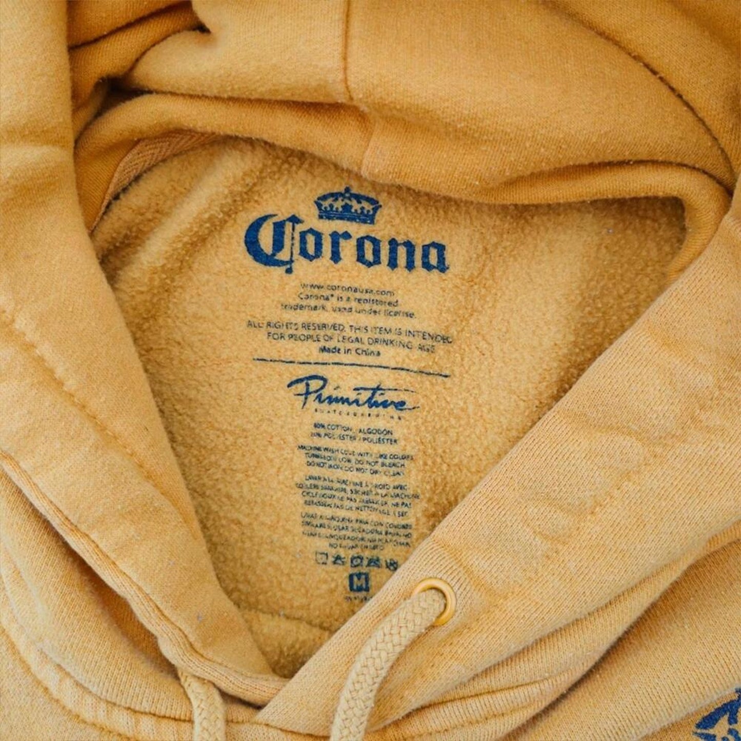 Corona x Primitive Yellow Graphic Hoodie