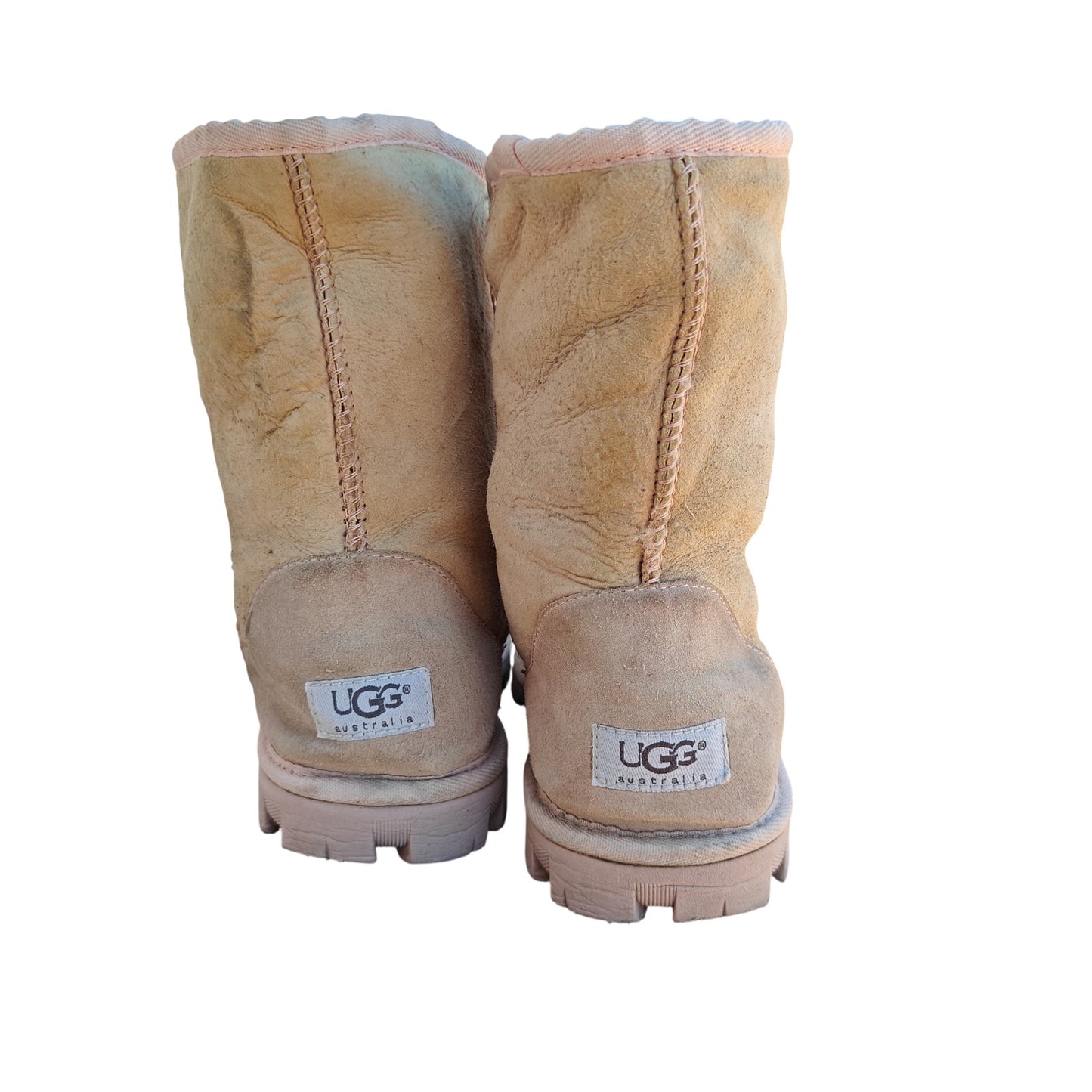 Light Pink Suede Short Boots