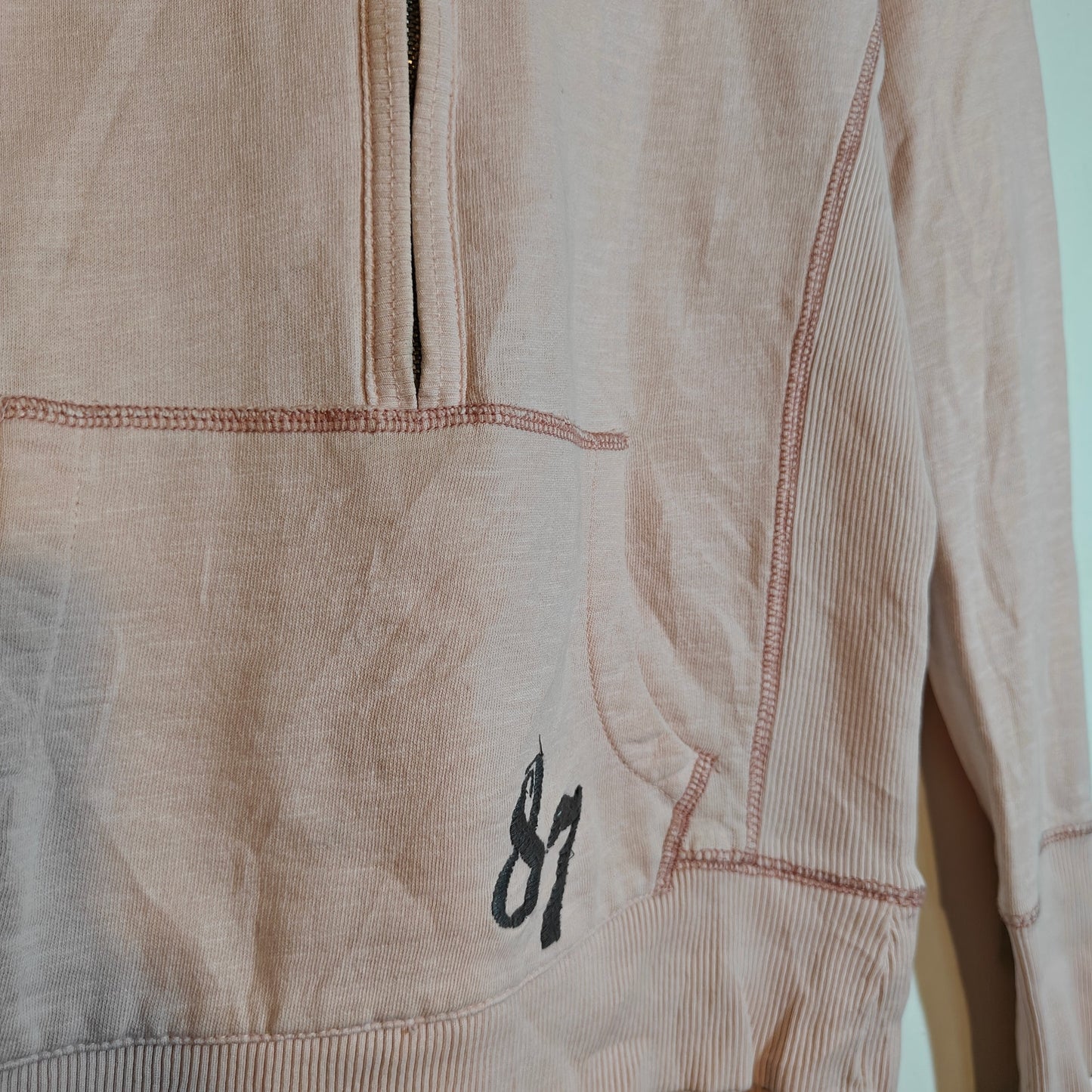 Blush Pink Zip-Up Hoodie