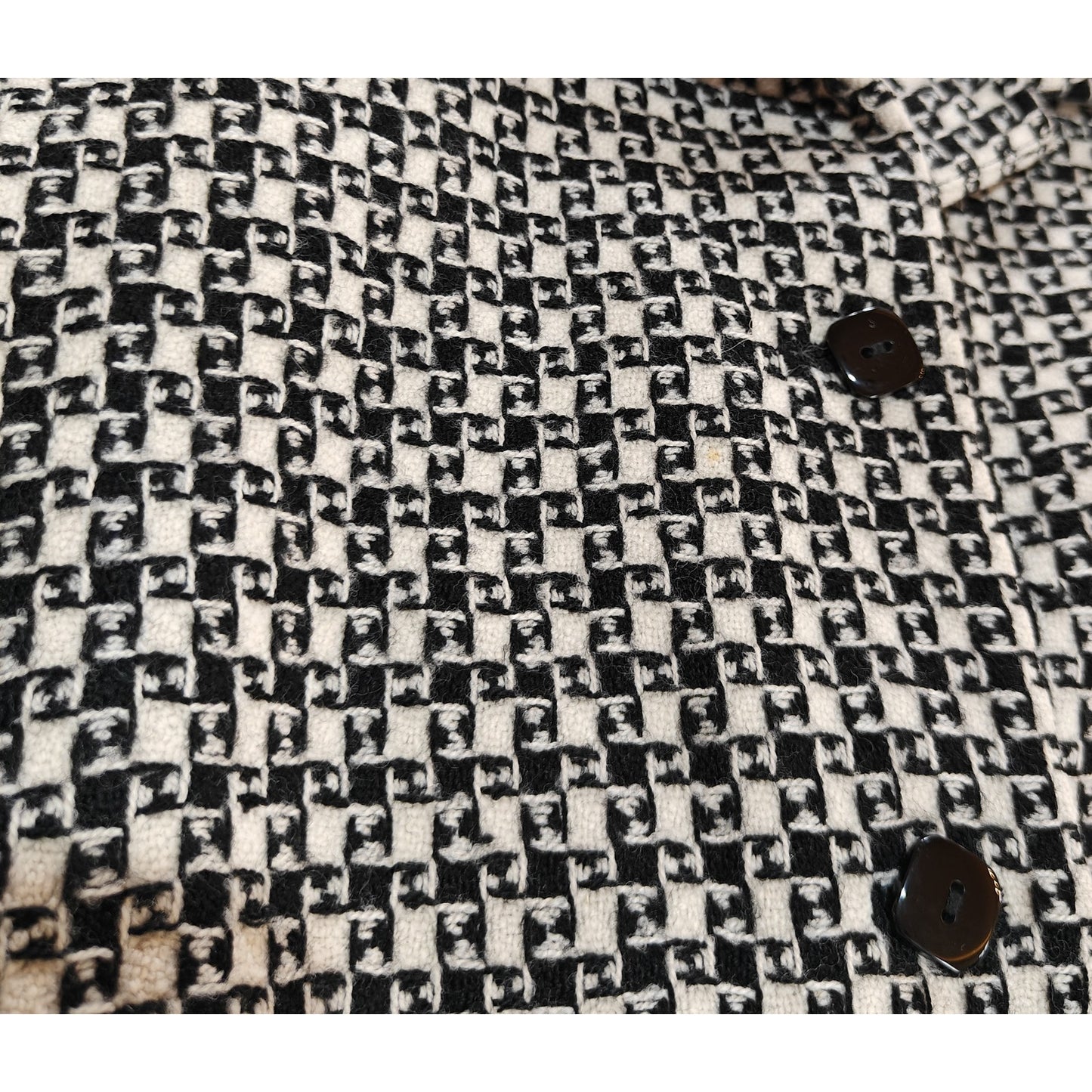 Black and Cream Tweed Blazer