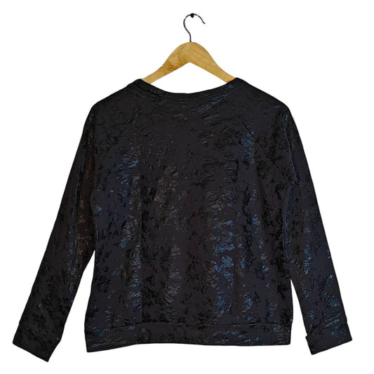 Gray Foil Print Sweatshirt