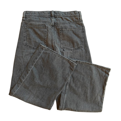 Gray Wash High Rise Wide Leg Jeans