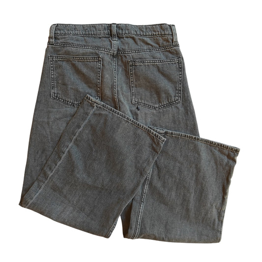 Gray Wash High Rise Wide Leg Jeans