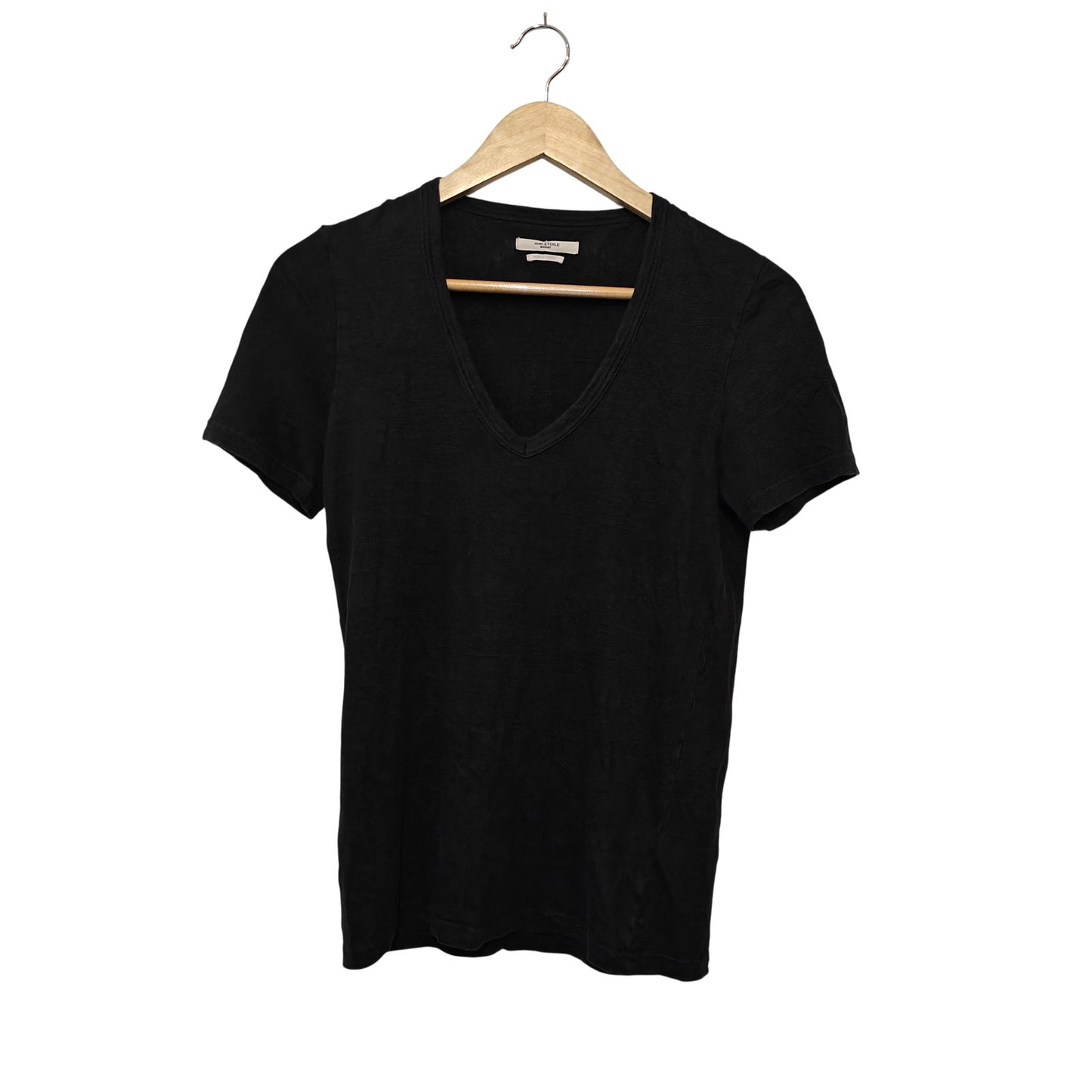 Black V-Neck Short Sleeve Tee