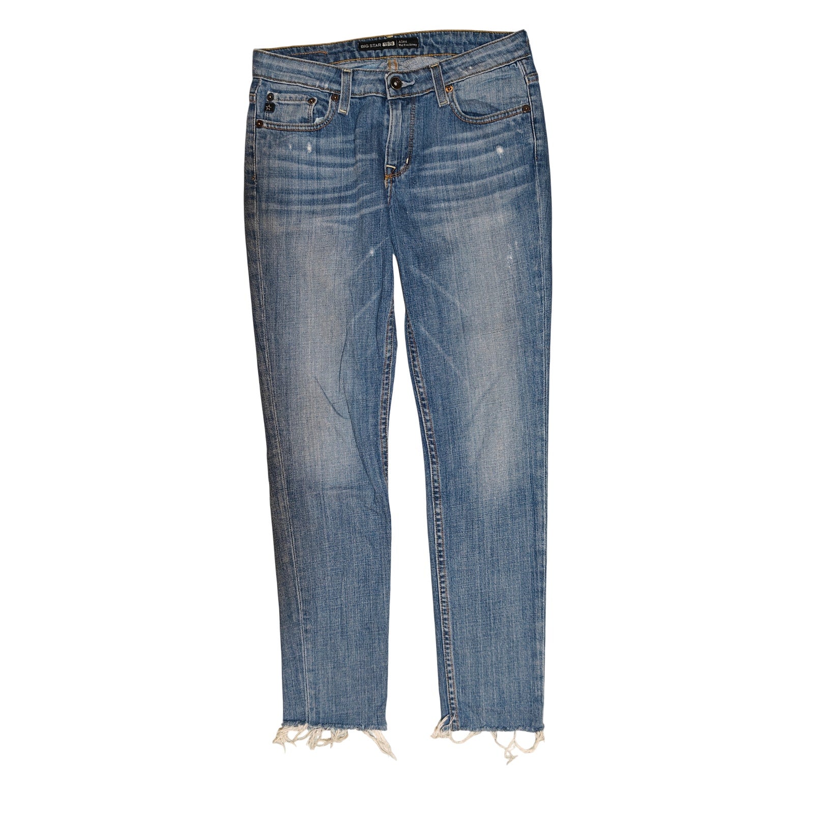 Alex Mid Rise Medium Wash Skinny Jeans