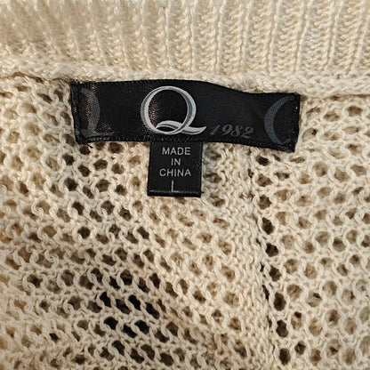 Cream Open Knit Dolman Sleeve Sweater