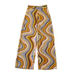 Retro Swirl Print Wide Leg Pants