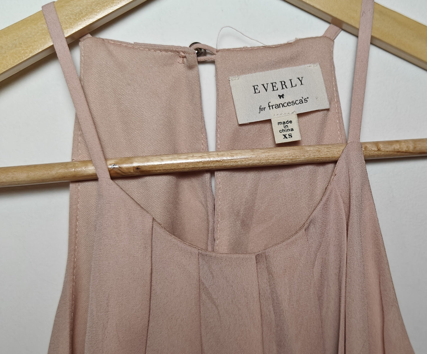 Blush Pink Solid Flowy Sleeveless Mini Dress