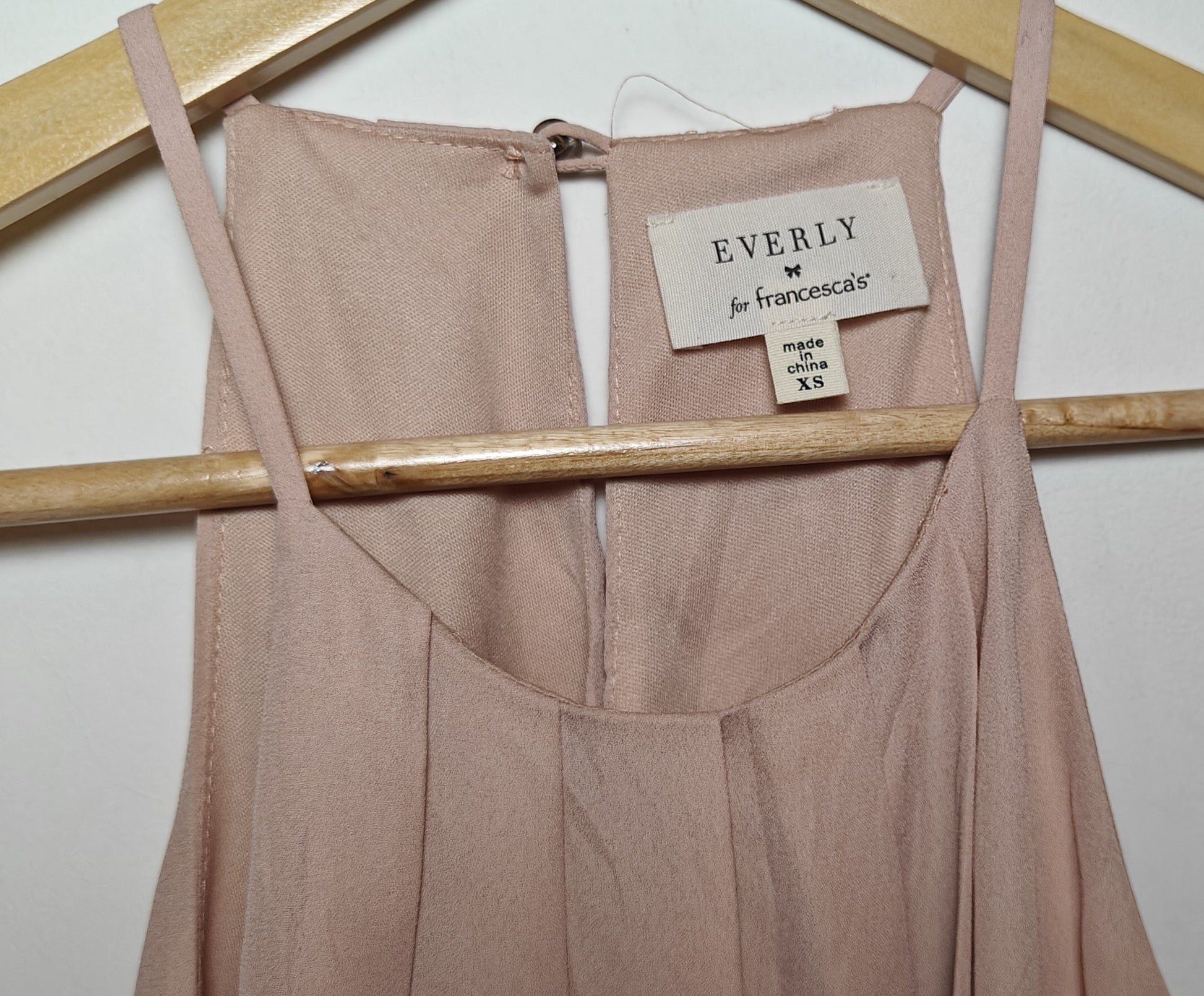 Blush Pink Solid Flowy Sleeveless Mini Dress