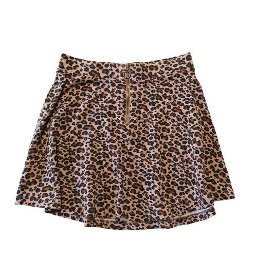 Leopard Print Skater Skirt