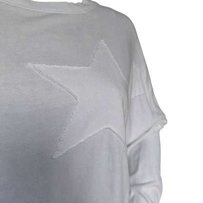 Sundry Star Cropped Long-Sleeve Tee