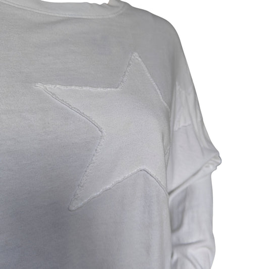 Sundry Star Cropped Long-Sleeve Tee
