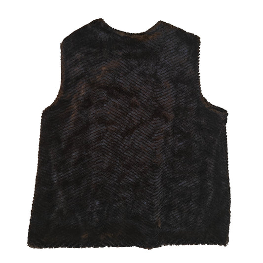Brown Plus Faux Fur Vest