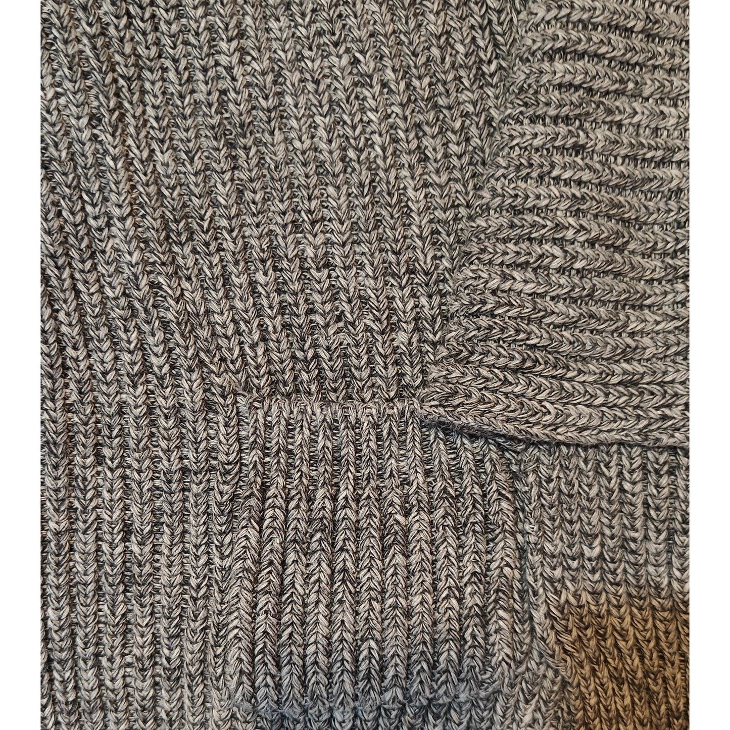 Gray Chunky Knit Shawl Collar Cardigan Sweater
