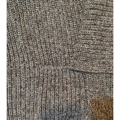 Gray Chunky Knit Shawl Collar Cardigan Sweater